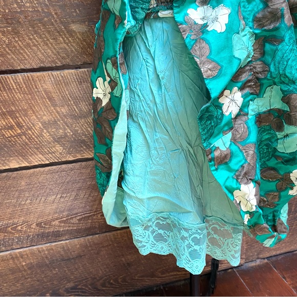 Anthro Moulinette Sours Drop Waist Floral Tie Strap Cotton Dress w Light Boning - Picture 10 of 12